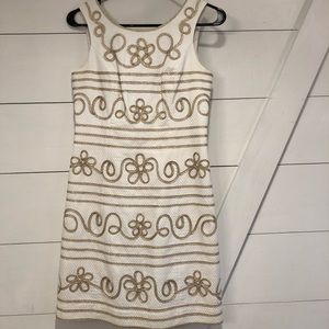 White & Gold Lilly Pulitzer Shift Dress